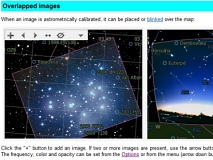 Overalapped images on star atlas